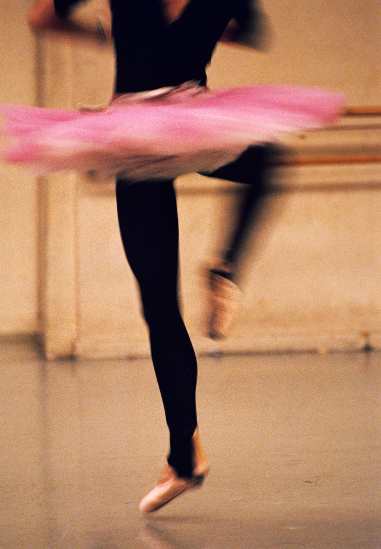 Prima ballerina, Paloma Herrera, practices her spin.